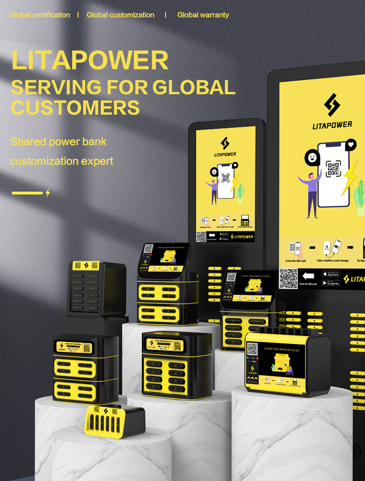 Litapowersharing cell phone charging station