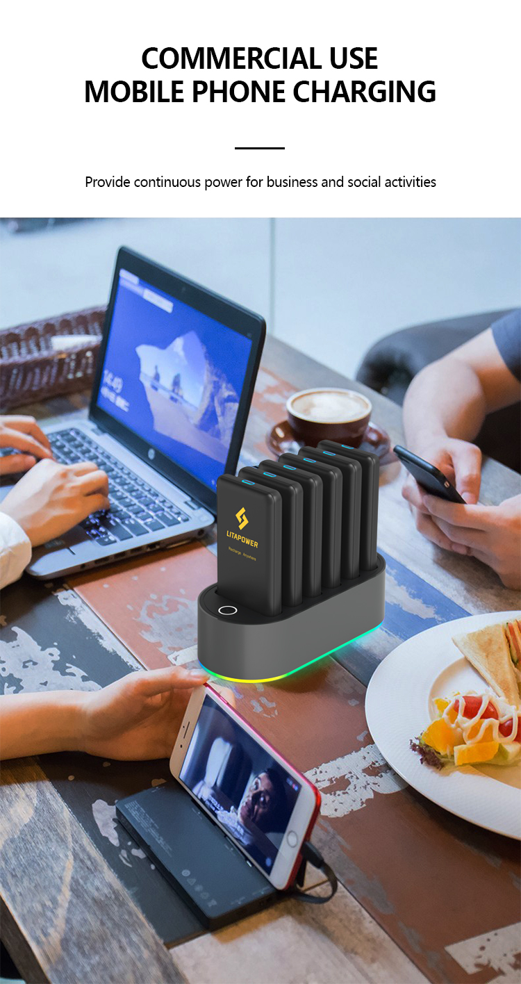 6 slots Portable Charger Station Applicable scenarios